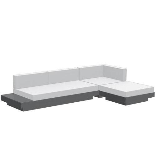 platform one sectional sofa & ottoman bundle b for loll