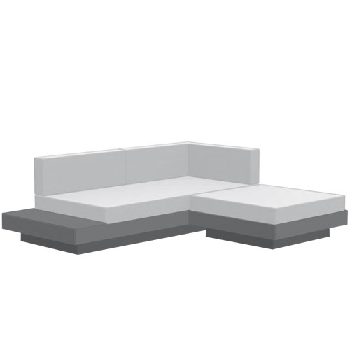platform one sectional sofa & ottoman bundle c for loll