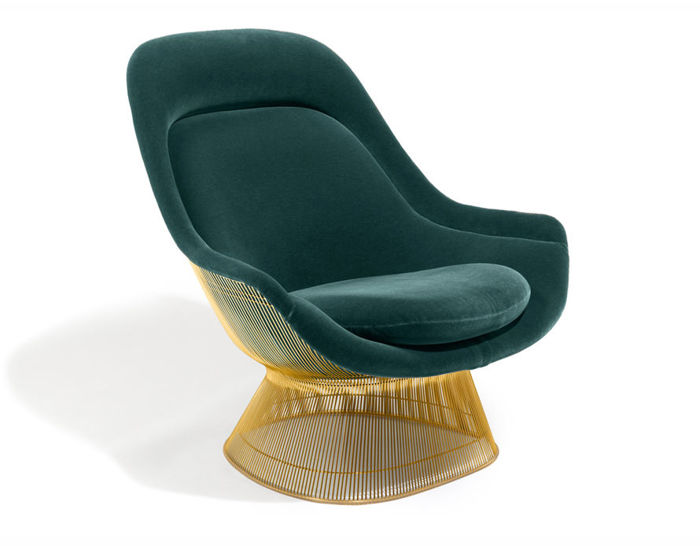 platner gold plated easy chair