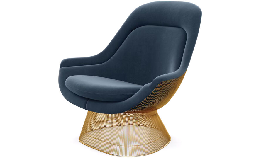 platner gold plated easy chair