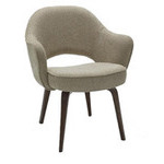 saarinen executive arm chair with wood legs  - 