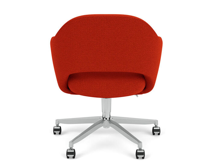 Red swivel online armchair