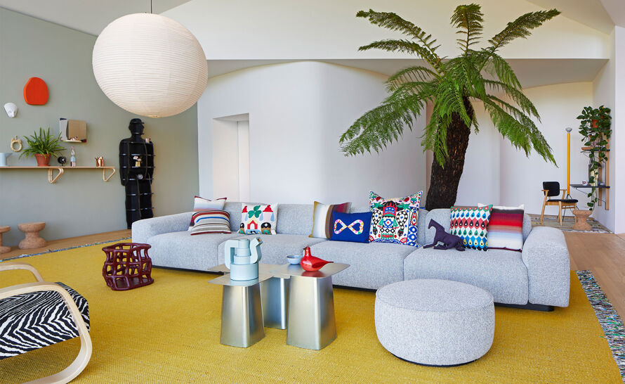 Soft Modular Three Seater Sofa with Chaise Longue by Jasper Morrison ...