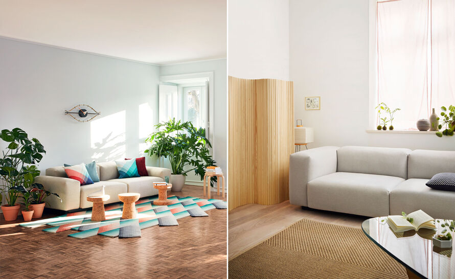 Soft Modular Three Seater Sofa with Chaise Longue by Jasper