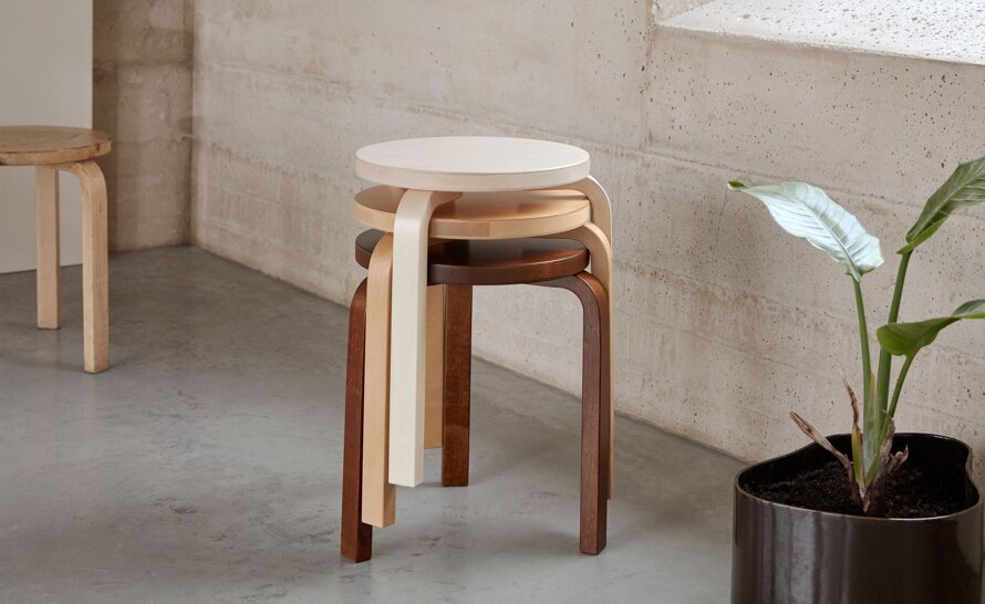 50s-60s製　Alvar Aalto Stool60 ① Artek Alvar Aalto Anniversary Colors Stool 60 - Artek Alvar Aalto
