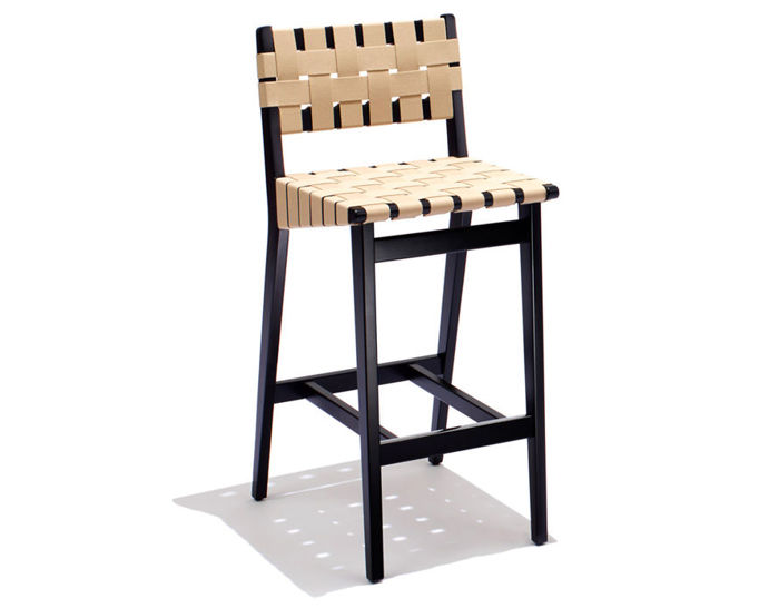 jens risom stool with webbed back