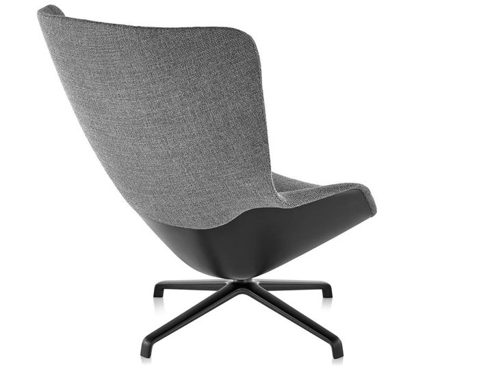 striad high back lounge chair with 4 star base hive