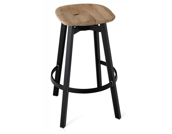 su stool with wood seat