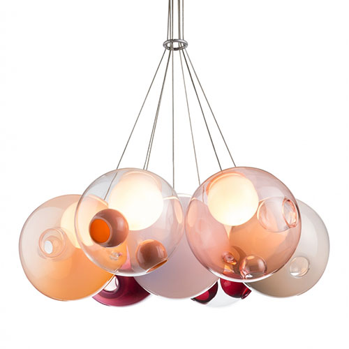 bocci 28.7 cluster seven pendant chandelier