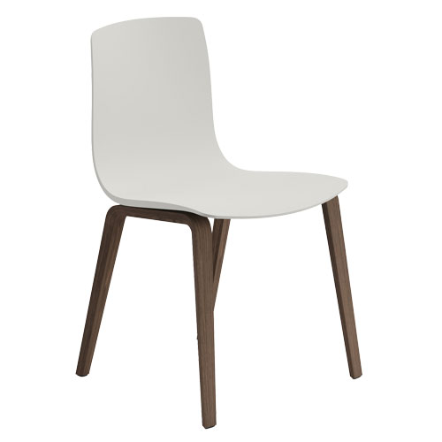 aava 02 polypropylene chair with wood legs