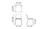 aava polypropylene chair with 4 leg base - 6