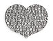 alexander girard metal wall relief international love heart - 1