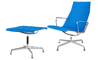 eames aluminum group lounge chair & ottoman - 1