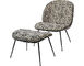 beetle lounge chair & ottoman with conic base - 2