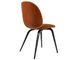 beetle upholstered dining chair with wood base - 3