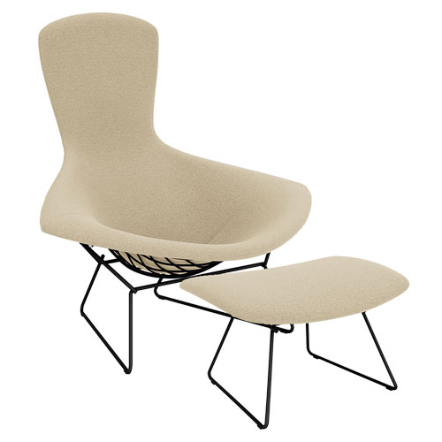 bertoia bird chair & ottoman