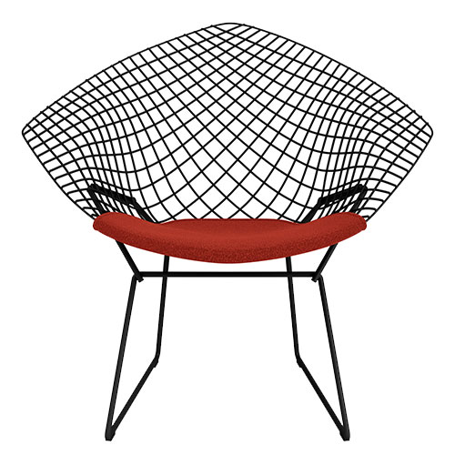bertoia small diamond chair with seat cushion