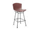 bertoia leather covered stool - 1