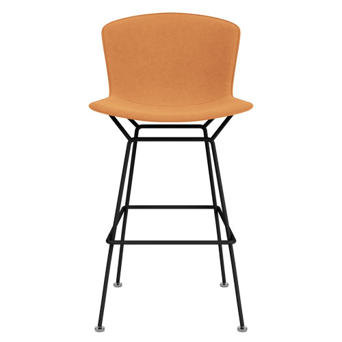 bertoia leather covered stool