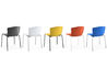 bertoia molded shell side chair with stacking base - 6