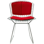 bertoia side chair with back pad & seat cushion
