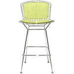 bertoia stool with back pad & seat cushion