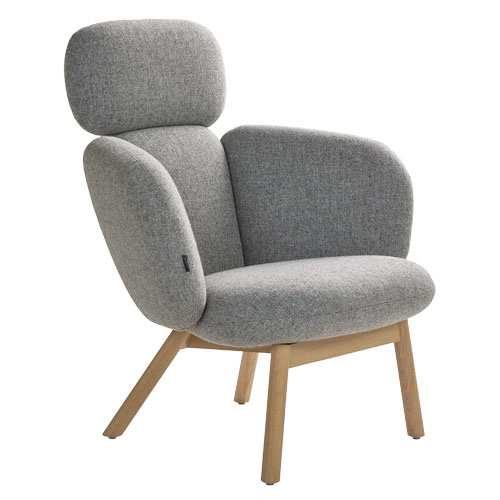 bras highback wood base lounge chair