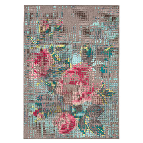 canevas flowers rug