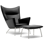 ch445 lounge chair & ch446 footrest