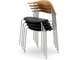 hans wegner ch88p stacking chair with upholstered seat - 5