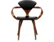 cherner arm chair with upholstered seat & back - 1