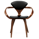 cherner arm chair with upholstered seat & back