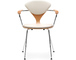 cherner metal leg arm chair with upholstered seat & back - 1