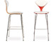 cherner metal leg stool with upholstered seat & back - 2