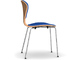 cherner metal leg side chair with upholstered seat & back - 2