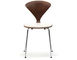 cherner metal leg side chair with upholstered seat - 1