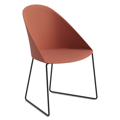 cila polypropylene chair with sled base