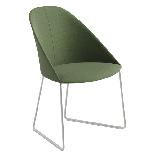 cila upholstered chair with sled base