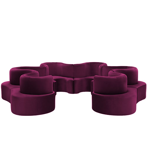 panton cloverleaf 6 unit sofa