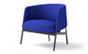 collar lounge chair with metal base - 1