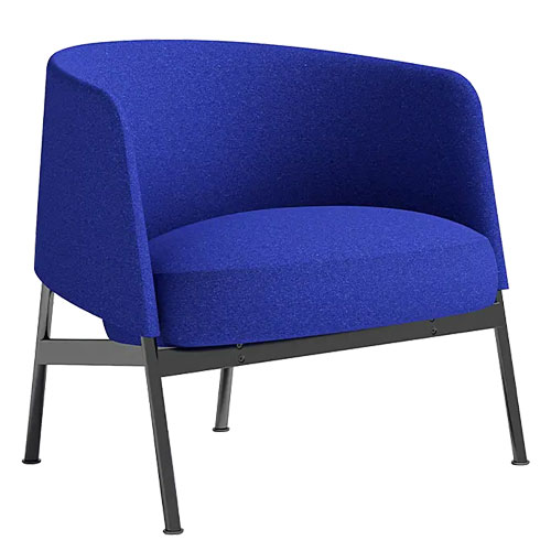 Collar Lounge Chair with metal base