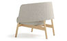 collar lounge chair with wood base - 2