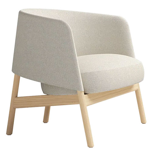 Collar Lounge Chair with wood base