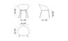 duna 02 four leg chair with front upholstery - 2