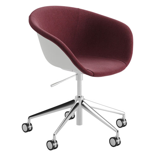 duna 02 five star base chair with front upholstery