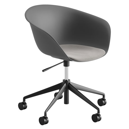duna 02 five star base chair with seat cushion