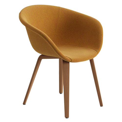 duna 02 wood leg chair with full upholstery