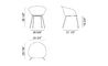 duna 02 polypropylene chair with 4 leg base - 2