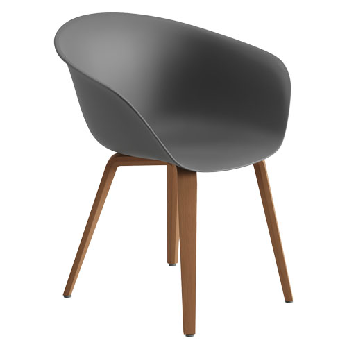 duna 02 polypropylene chair with wood legs