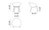 duna 02 polypropylene lounge chair with 4 leg base - 2
